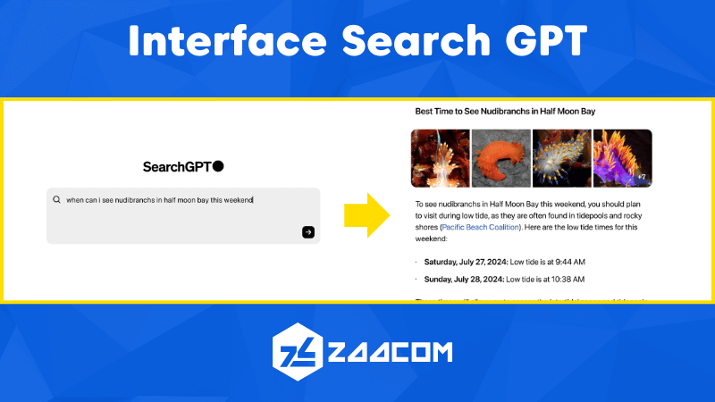 L'interface de Search GPT